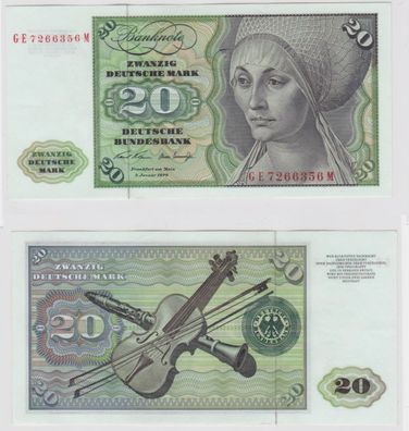 T145660 Banknote 20 DM Deutsche Mark Ro. 271b Schein 2. Jan. 1970 KN GE 7266356 M