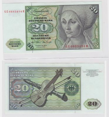 T145620 Banknote 20 DM Deutsche Mark Ro. 271b Schein 2. Jan. 1970 KN GE 6685434 M
