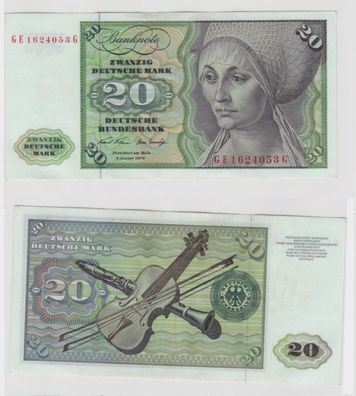 T145549 Banknote 20 DM Deutsche Mark Ro. 271b Schein 2. Jan. 1970 KN GE 1624053 G