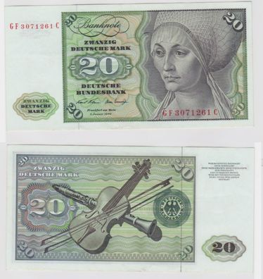 T145458 Banknote 20 DM Deutsche Mark Ro. 271b Schein 2. Jan. 1970 KN GF 3071261 C