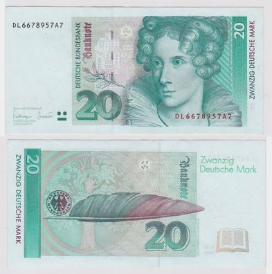 T146360 Banknote 20 DM Deutsche Mark Ro. 304a Schein 1. Okt. 1993 KN DL 6678957A7