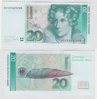 T146542 Banknote 20 DM Deutsche Mark Ro. 304a Schein 1. Okt. 1993 KN DU 1256052D8