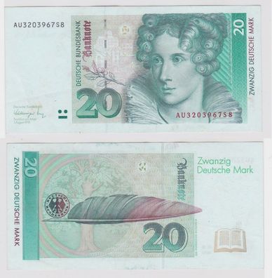 T146420 Banknote 20 DM Deutsche Mark Ro. 298a Schein 1. Aug. 1991 KN AU 3203967S8