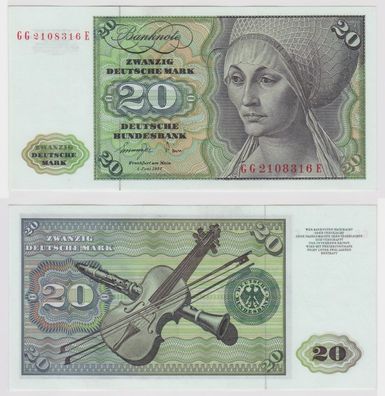 T146871 Banknote 20 DM Deutsche Mark Ro. 276a Schein 1. Juni 1977 KN GG 2108316 E