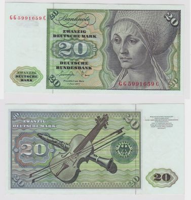 T147397 Banknote 20 DM Deutsche Mark Ro. 276a Schein 1. Juni 1977 KN GG 5991659 C