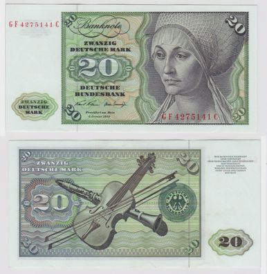 T138551 Banknote 20 DM Deutsche Mark Ro. 271b Schein 2. Jan. 1970 KN GF 4275141 C