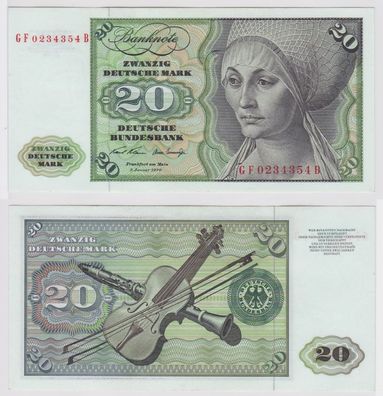 T147961 Banknote 20 DM Deutsche Mark Ro. 271b Schein 2. Jan. 1970 KN GF 0234354 B