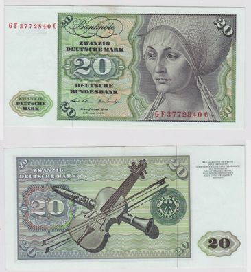 T147825 Banknote 20 DM Deutsche Mark Ro. 271b Schein 2. Jan. 1970 KN GF 3772840 C