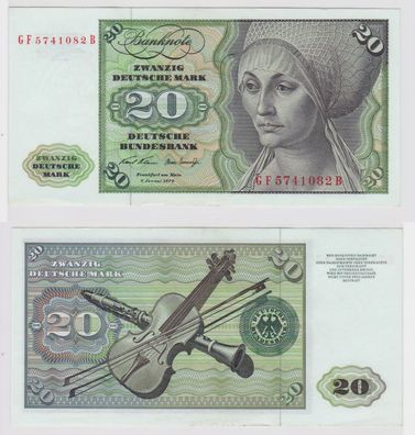 T148348 Banknote 20 DM Deutsche Mark Ro. 271b Schein 2. Jan. 1970 KN GF 5741082 B