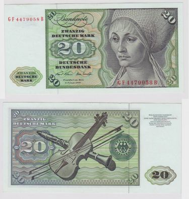 T147751 Banknote 20 DM Deutsche Mark Ro. 271b Schein 2. Jan. 1970 KN GF 4479058 B