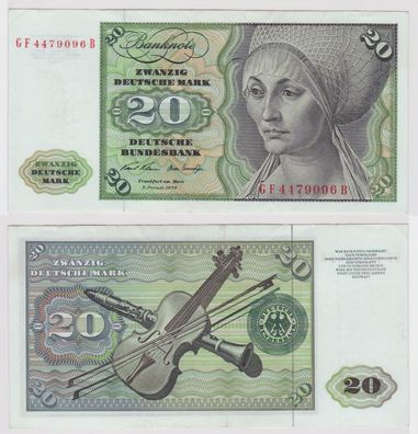 T147950 Banknote 20 DM Deutsche Mark Ro. 271b Schein 2. Jan. 1970 KN GF 4479096 B