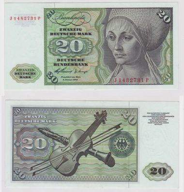 T146932 Banknote 20 DM Deutsche Mark Ro. 264c Schein 2. Jan. 1960 KN J 1482731 P