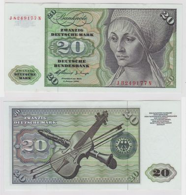 T147088 Banknote 20 DM Deutsche Mark Ro. 264c Schein 2. Jan. 1960 KN J 8249177 N