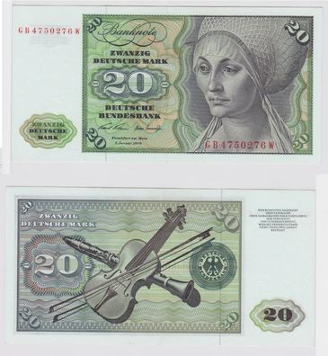 T147991 Banknote 20 DM Deutsche Mark Ro. 271a Schein 2. Jan. 1970 KN GB 4750276 W
