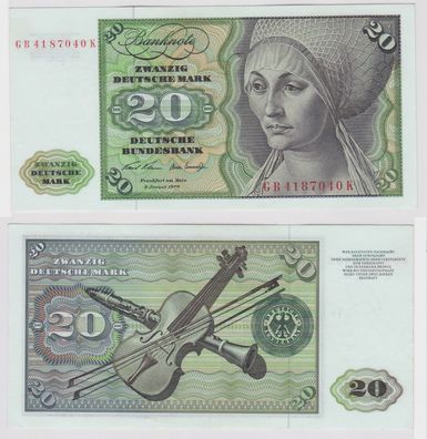 T147683 Banknote 20 DM Deutsche Mark Ro. 271a Schein 2. Jan. 1970 KN GB 4187040 K