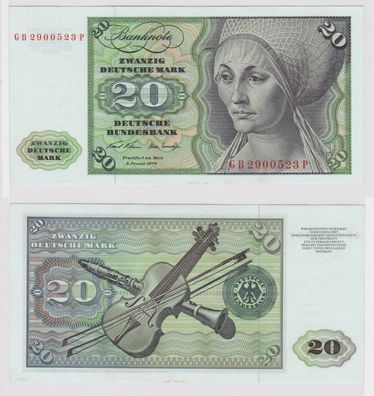 T148121 Banknote 20 DM Deutsche Mark Ro. 271a Schein 2. Jan. 1970 KN GB 2900523 P