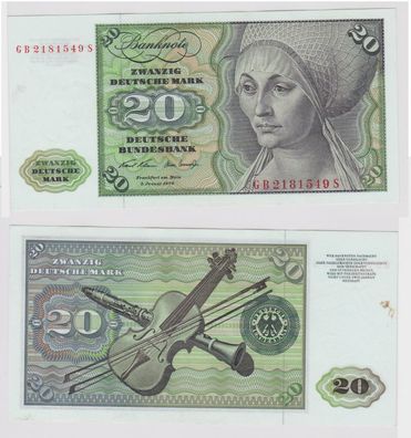 T148168 Banknote 20 DM Deutsche Mark Ro. 271a Schein 2. Jan. 1970 KN GB 2181549 S