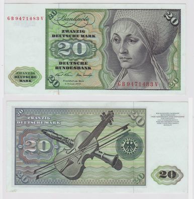 T147785 Banknote 20 DM Deutsche Mark Ro. 271a Schein 2. Jan. 1970 KN GB 9471483 V