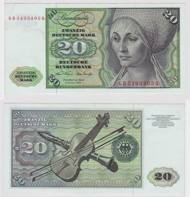 T147679 Banknote 20 DM Deutsche Mark Ro. 271a Schein 2. Jan. 1970 KN GB 5493405 Q