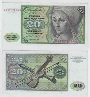 T147988 Banknote 20 DM Deutsche Mark Ro. 271a Schein 2. Jan. 1970 KN GB 5787205 R
