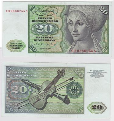 T147946 Banknote 20 DM Deutsche Mark Ro. 271a Schein 2. Jan. 1970 KN GB 9366255 S