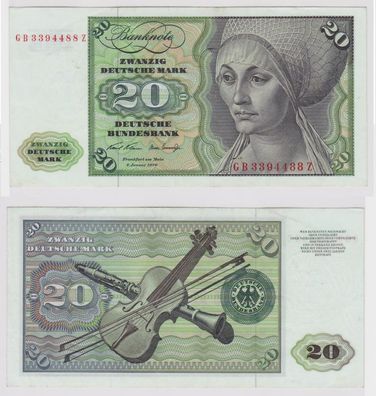 T148155 Banknote 20 DM Deutsche Mark Ro. 271a Schein 2. Jan. 1970 KN GB 3394488 Z
