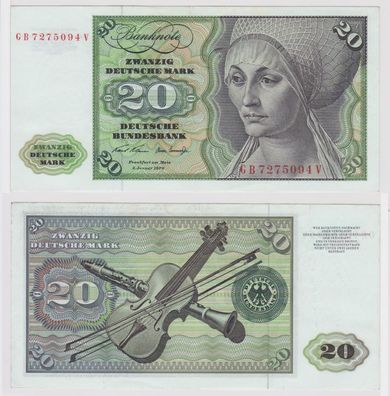T147638 Banknote 20 DM Deutsche Mark Ro. 271a Schein 2. Jan. 1970 KN GB 7275094 V
