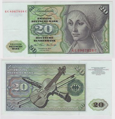 T148005 Banknote 20 DM Deutsche Mark Ro. 271a Schein 2. Jan. 1970 KN GC 8967828 C
