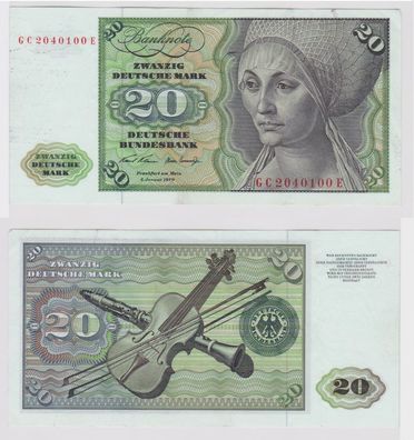 T148117 Banknote 20 DM Deutsche Mark Ro. 271a Schein 2. Jan. 1970 KN GC 2040100 E