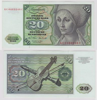 T148692 Banknote 20 DM Deutsche Mark Ro. 271a Schein 2. Jan. 1970 KN GC 0463246 C