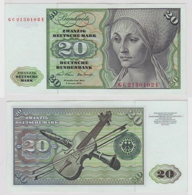 T148424 Banknote 20 DM Deutsche Mark Ro. 271a Schein 2. Jan. 1970 KN GC 2130102 E