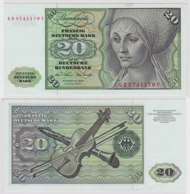 T148456 Banknote 20 DM Deutsche Mark Ro. 271a Schein 2. Jan. 1970 KN GB 8741179 Y