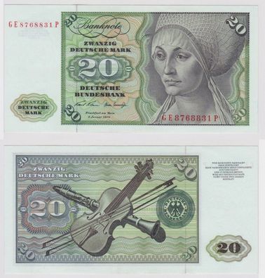 T147690 Banknote 20 DM Deutsche Mark Ro. 271b Schein 2. Jan. 1970 KN GE 8768831 P