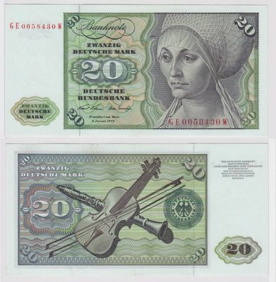 T147963 Banknote 20 DM Deutsche Mark Ro. 271b Schein 2. Jan. 1970 KN GE 0058430 W