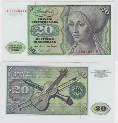 T139360 Banknote 20 DM Deutsche Mark Ro. 271b Schein 2. Jan. 1970 KN GE 3234947 H