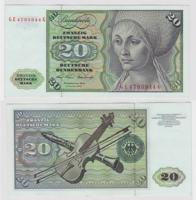 T136130 Banknote 20 DM Deutsche Mark Ro. 271b Schein 2. Jan. 1970 KN GE 4795944 G