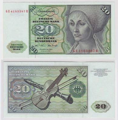 T147253 Banknote 20 DM Deutsche Mark Ro. 271b Schein 2. Jan. 1970 KN GE 4183387 R
