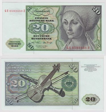 T148269 Banknote 20 DM Deutsche Mark Ro. 271b Schein 2. Jan. 1970 KN GE 3592351 Z