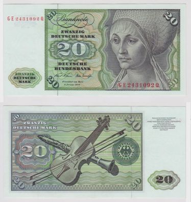 T147885 Banknote 20 DM Deutsche Mark Ro. 271b Schein 2. Jan. 1970 KN GE 2431092 Q