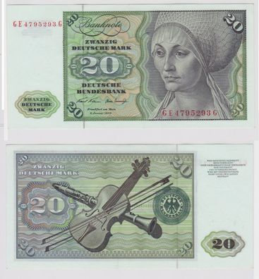 T148291 Banknote 20 DM Deutsche Mark Ro. 271b Schein 2. Jan. 1970 KN GE 4795293 G