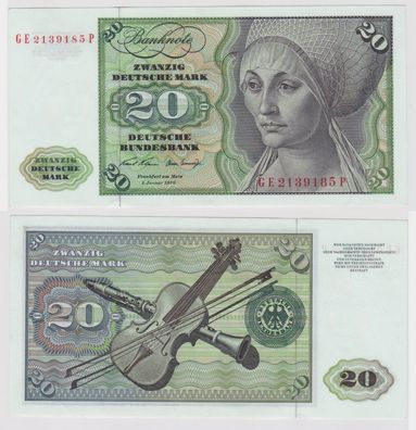 T147775 Banknote 20 DM Deutsche Mark Ro. 271b Schein 2. Jan. 1970 KN GE 2139185 P