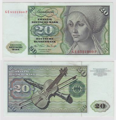 T115864 Banknote 20 DM Deutsche Mark Ro. 271b Schein 2. Jan. 1970 KN GE 8521900 P