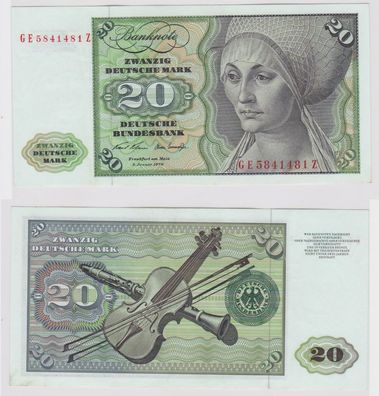 T147750 Banknote 20 DM Deutsche Mark Ro. 271b Schein 2. Jan. 1970 KN GE 5841481 Z