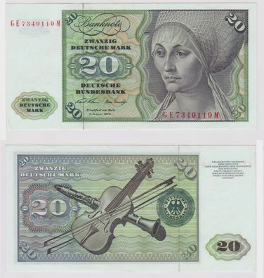 T148133 Banknote 20 DM Deutsche Mark Ro. 271b Schein 2. Jan. 1970 KN GE 7349119 M