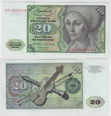 T147693 Banknote 20 DM Deutsche Mark Ro. 271b Schein 2. Jan. 1970 KN GE 7862773 M