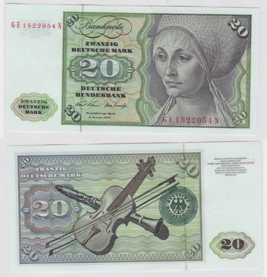 T147875 Banknote 20 DM Deutsche Mark Ro. 271b Schein 2. Jan. 1970 KN GE 1822054 N