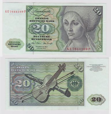 T148284 Banknote 20 DM Deutsche Mark Ro. 271b Schein 2. Jan. 1970 KN GE 7644169 P