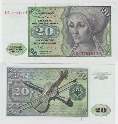 T147801 Banknote 20 DM Deutsche Mark Ro. 271b Schein 2. Jan. 1970 KN GE 4776165 Z