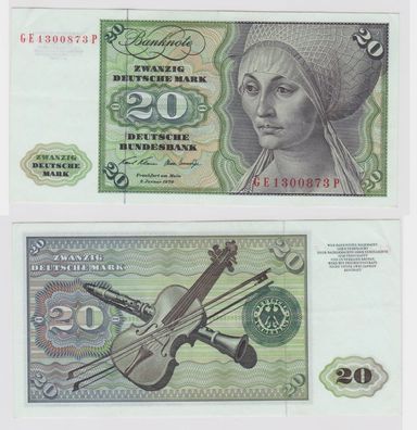 T148244 Banknote 20 DM Deutsche Mark Ro. 271b Schein 2. Jan. 1970 KN GE 1300873 P