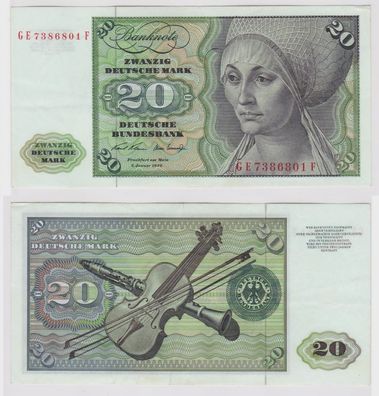 T148115 Banknote 20 DM Deutsche Mark Ro. 271b Schein 2. Jan. 1970 KN GE 7386801 F